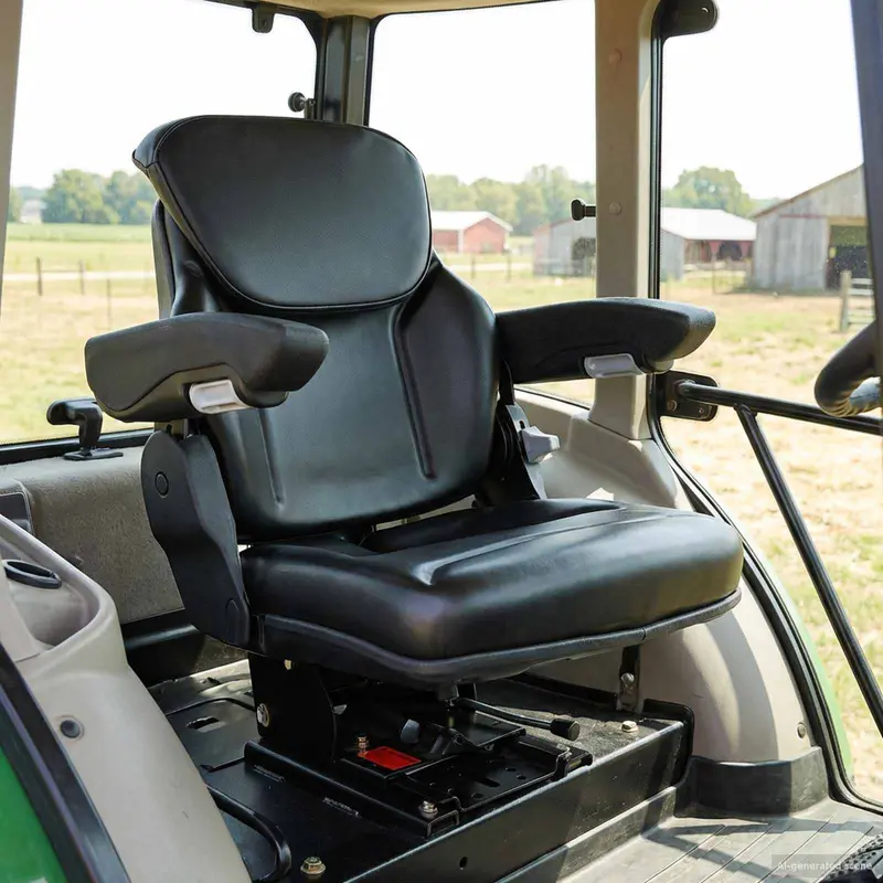 Asiento de tractor con suspensión Negro 60 x 58 x 72 cm