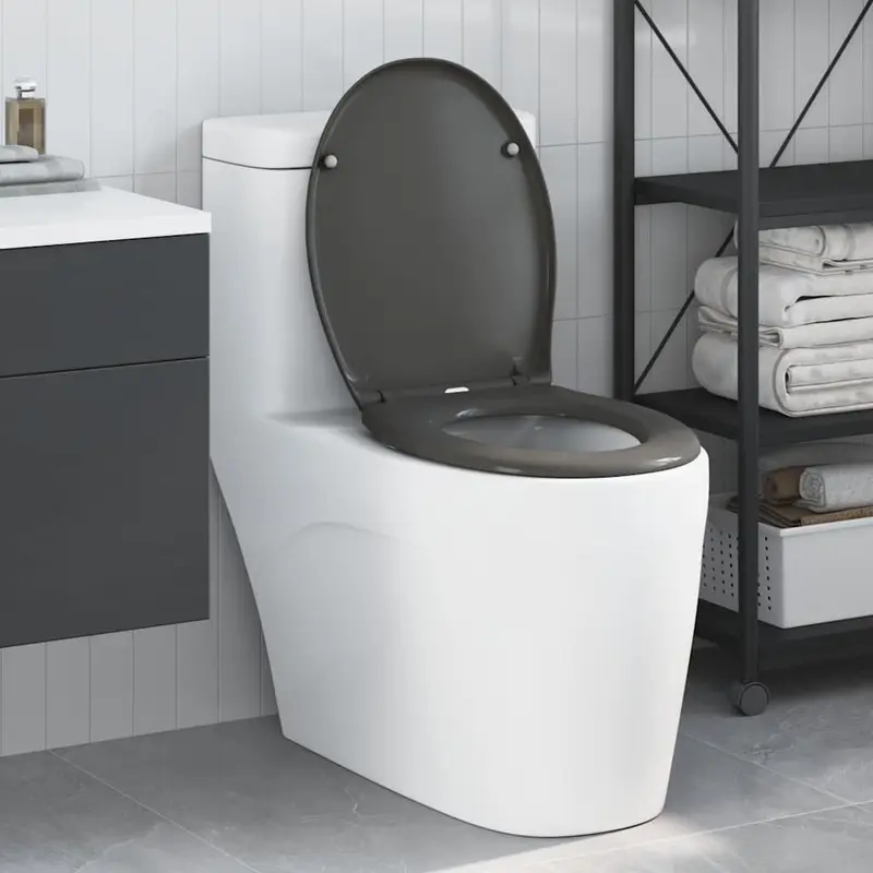 Asiento de WC Antracita 47 x 37 x 4 cm Duroplast