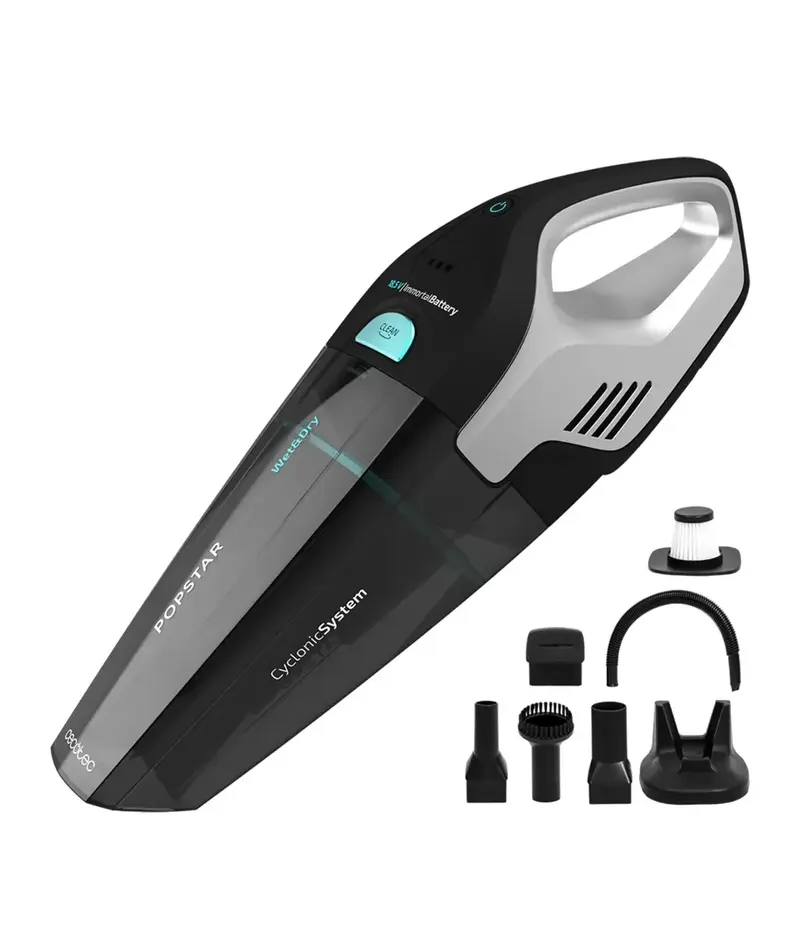Aspirador de mano potente 18 5V para sólidos y líquidos con tecnología ciclónica Cecotec