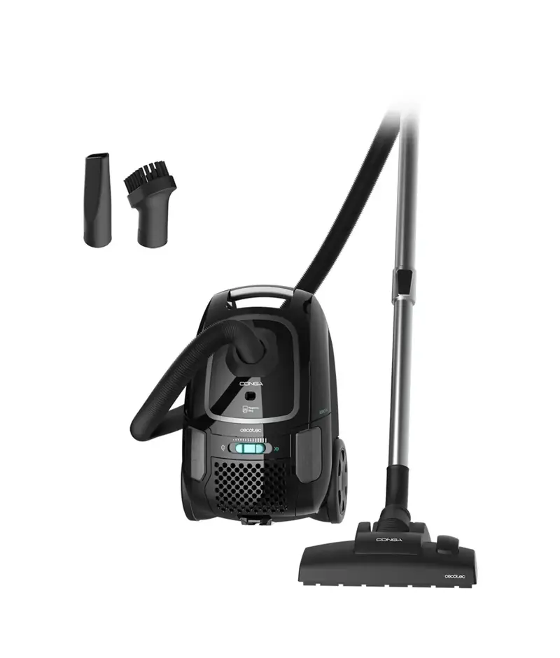 Aspirador Potente 890W con Bolsa 4L y Accesorios para Limpieza Completa de Cecotec