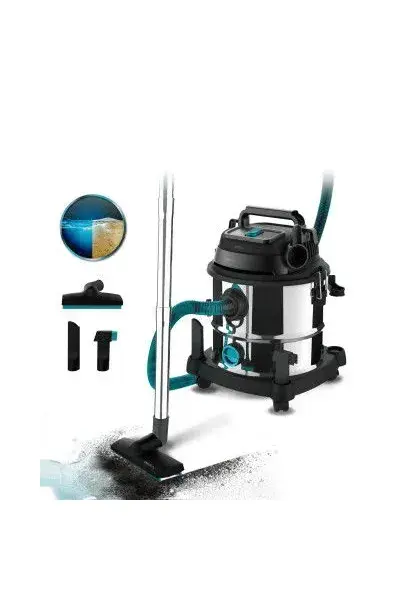 Aspiradora sin bolsa de 1400 w con depósito de 20 l y función de soplado conga rockstar wet & dry steel max de Cecotec