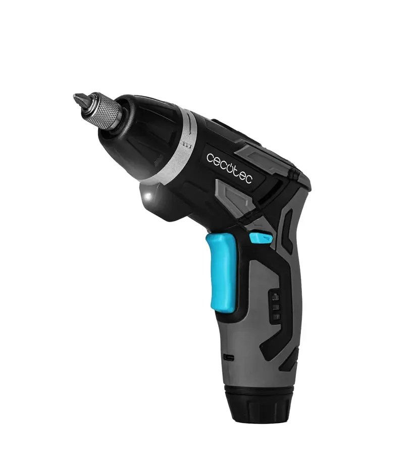 Atornillador batería 3 6V 1500mAh 2en1 luz LED y velocidad 200rpm Par reg adjustable hasta 6Nm PowerGyro 4000 Cecotec