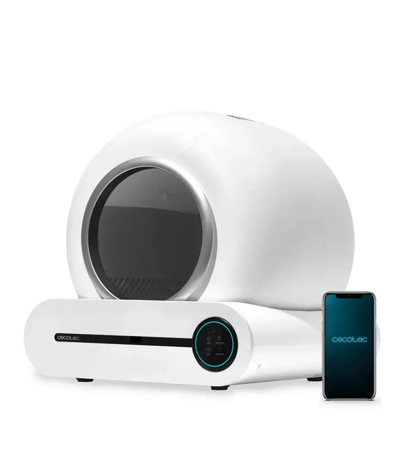 Autolimpiante con Control Wifi y Sistema de Desodorización Silencioso Pumba 8000 CleanKitty Arenero de Cecotec