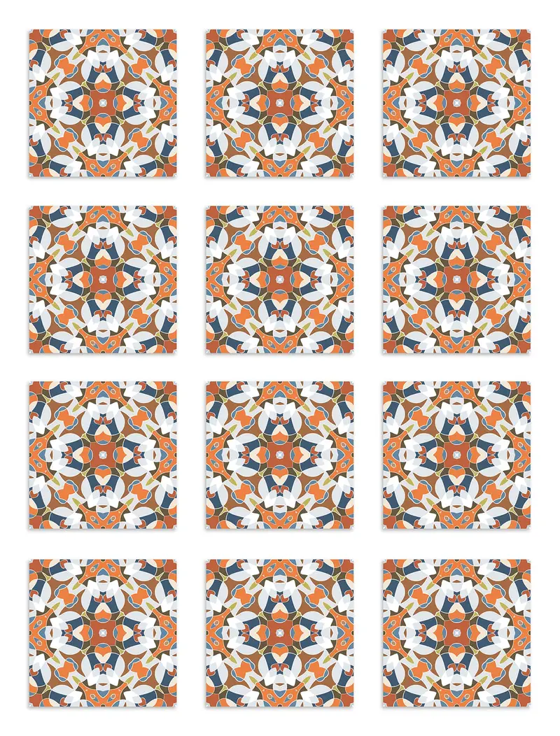 Azulejo Adhesivo Baldosa Modelo Oriental Original
