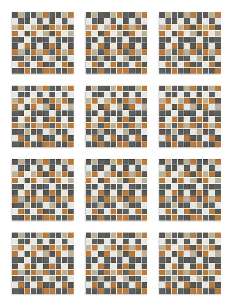 Azulejo Adhesivo Cuadrado Naranja