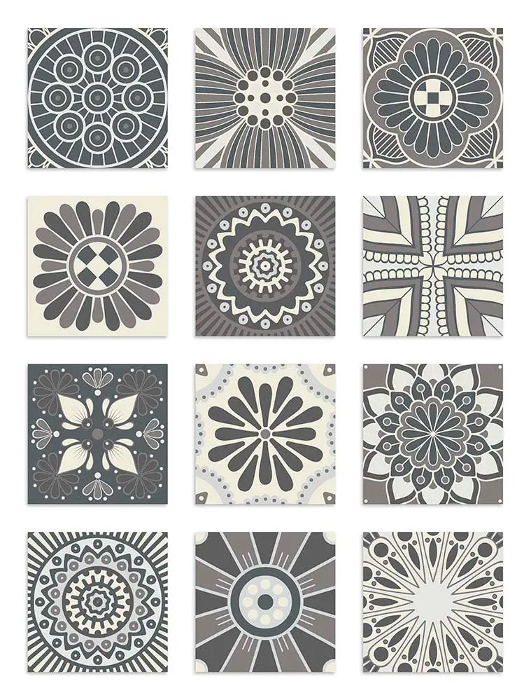 Azulejo Adhesivo Hidráulico Gris