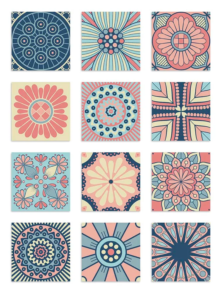 Azulejo Adhesivo Hidráulico Multicolor