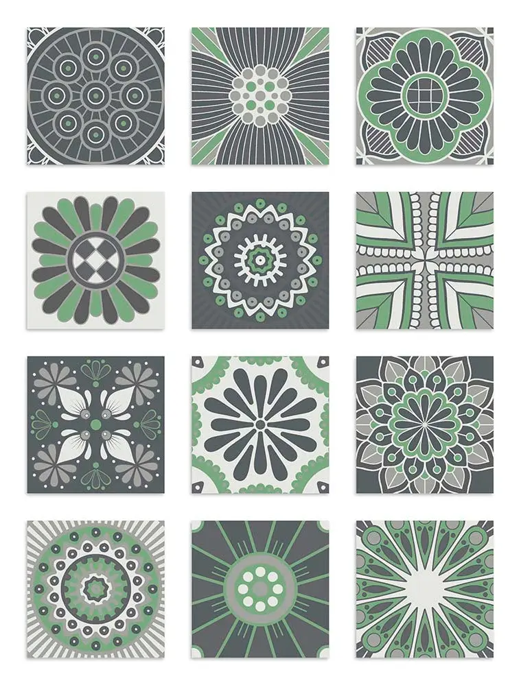 Azulejo Adhesivo Hidráulico Verde