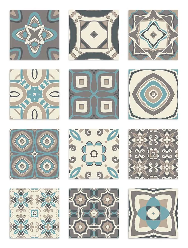 Azulejo Adhesivo Modelo Hidráulico Azul