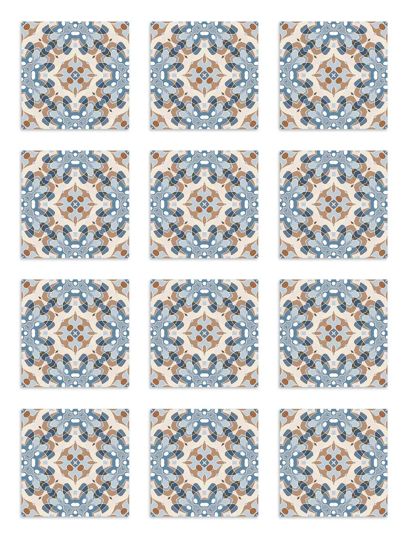 Azulejo Adhesivo Oriental Azul