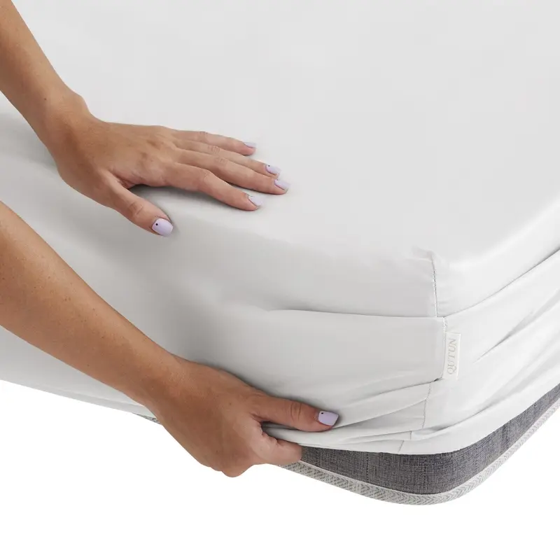 Bajera ajustable algodón orgánico 300 hilos blanco