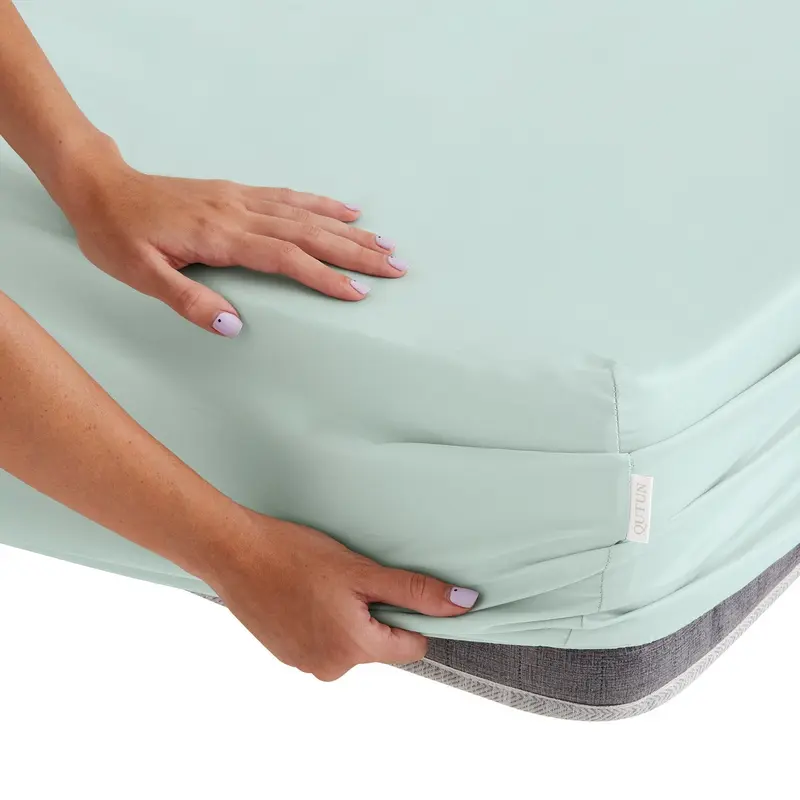 Bajera ajustable algodón orgánico 300 hilos hielo