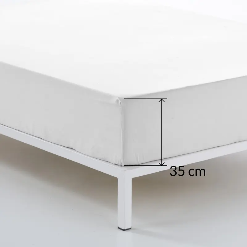 Bajera alto 35 cm 100% algodón blanco