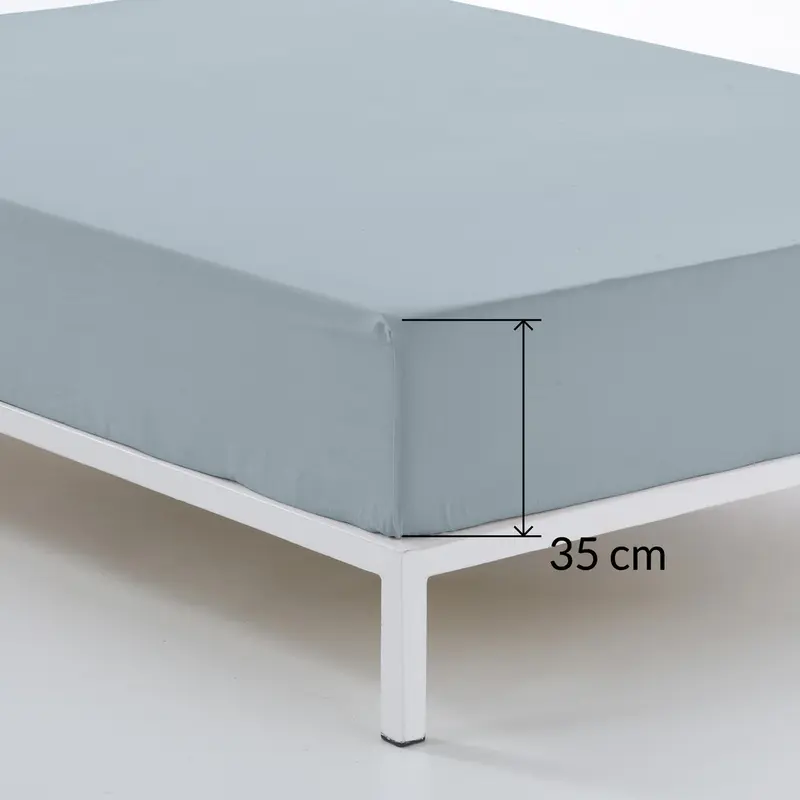 Bajera alto 35 cm 100% algodón plata