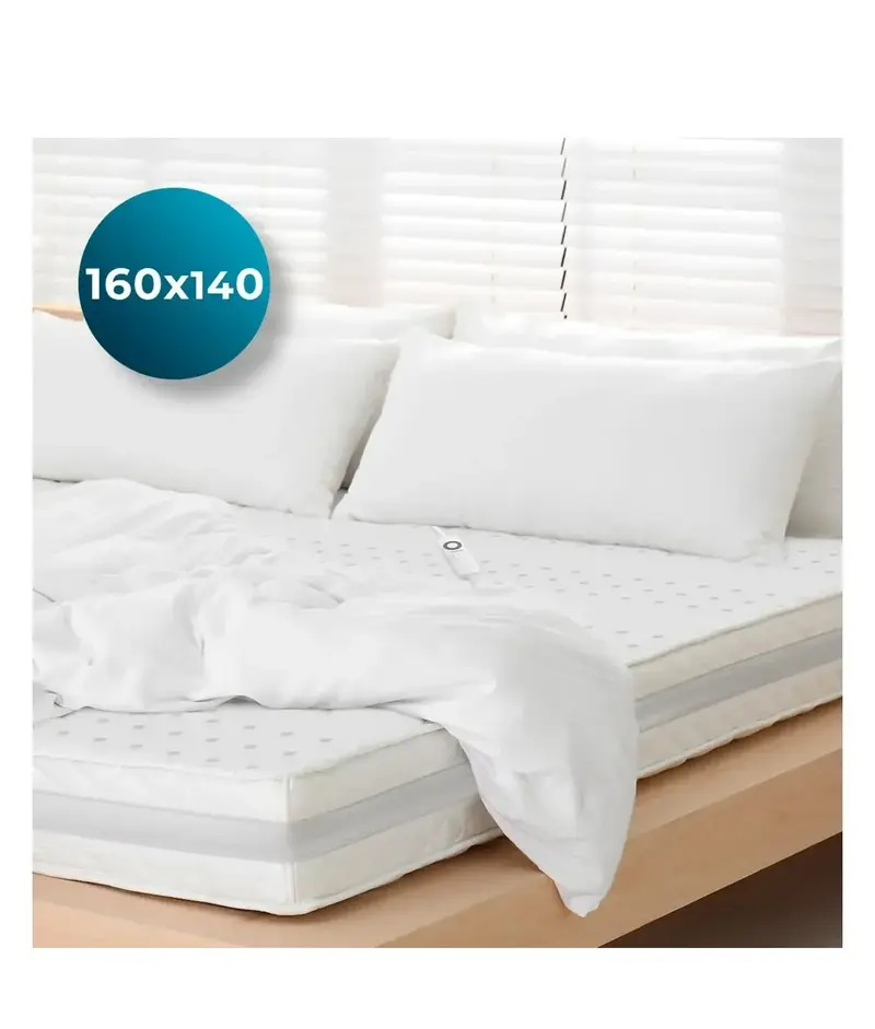 Bajera eléctrica 160x140 con Apagado Automático y 6 Temperaturas Ajustables para un Confort Total de Cecotec