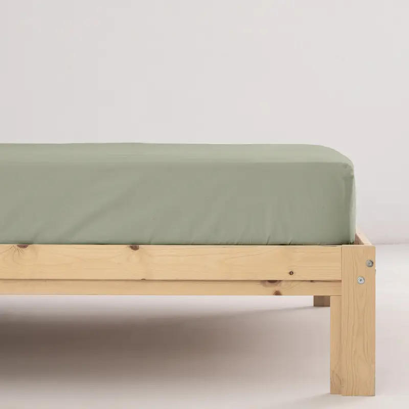 Bajera lisa Verde Soft percal 200 hilos