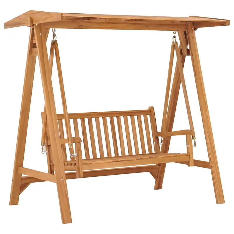 Banco balancín de madera maciza de teca 174 cm