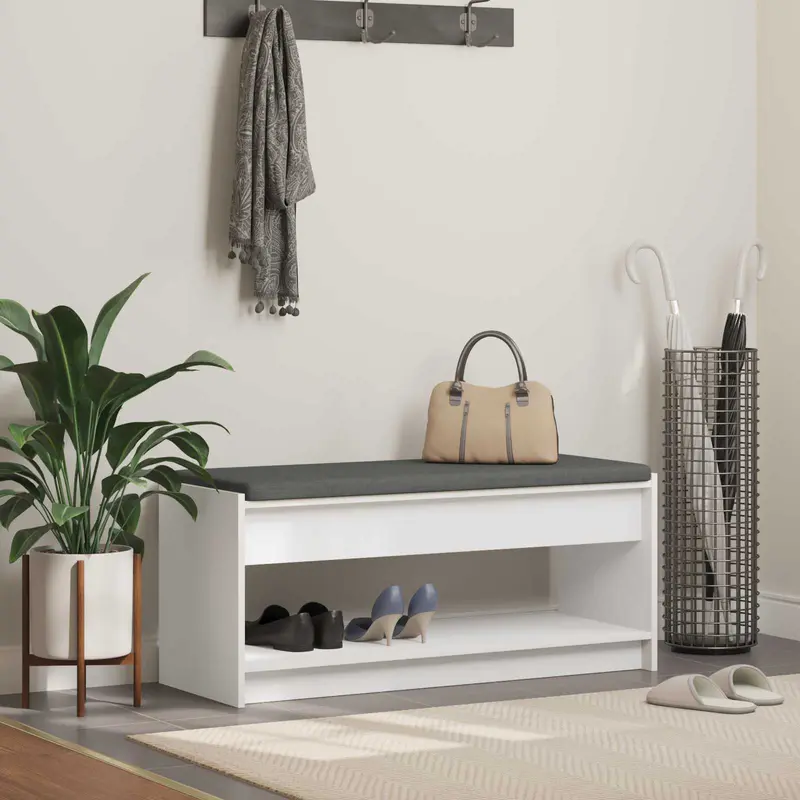 Banco de entrada 103 x 38 x 45 cm Madera Ingenierizada y Tela