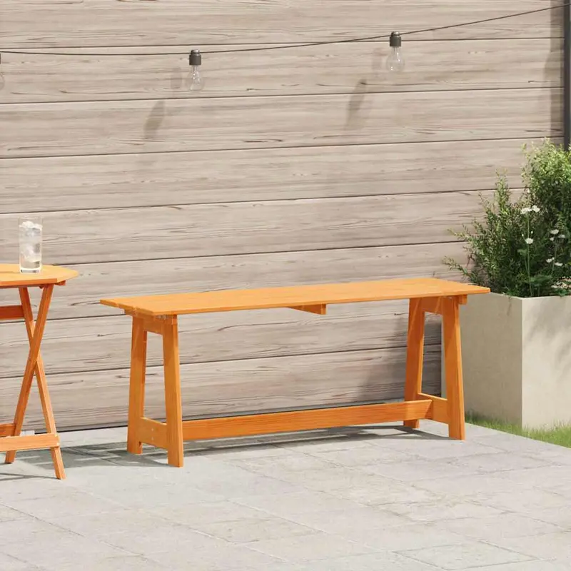 Banco de exterior Marrón 119 x 37 x 47 cm Madera de pino macizo