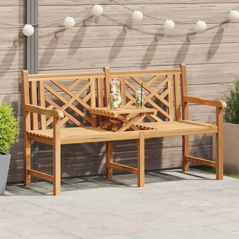 Banco de jardín 150 x 60 x 90 cm Madera de teca maciza