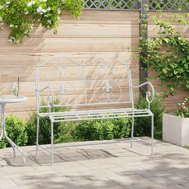 Banco de jardín antiguo 104 x 54 x 93 cm Acero