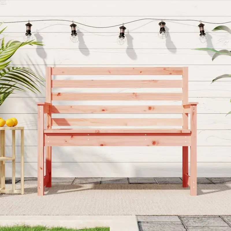 Banco de jardín madera maciza abeto de Douglas 109x48x91,5 cm