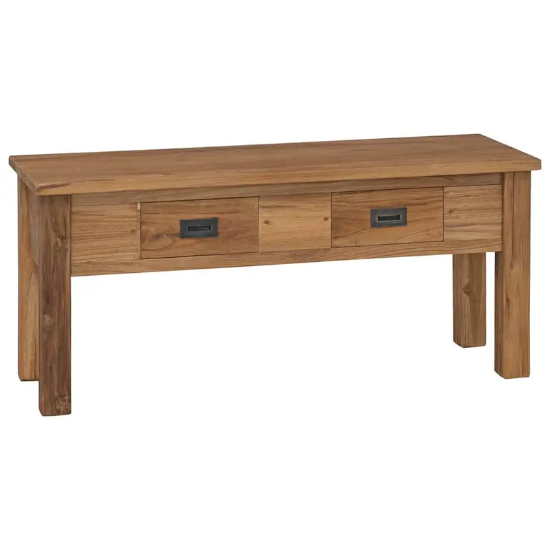 Banco de recibidor de madera de teca maciza 90x30x40 cm