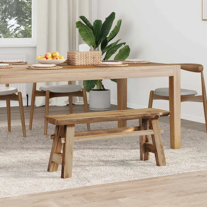 Banco Natural 100 x 29 x 43,5 cm Madera de teca maciza