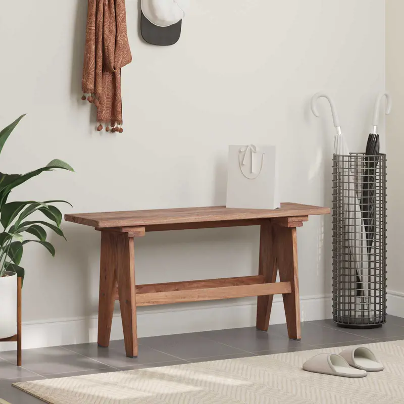 Banco Natural 100 x 30 x 51 cm Madera maciza recuperada