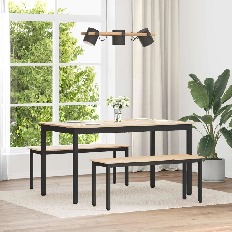 Banco Natural 110 x 35 x 45 cm Madera de pino macizo