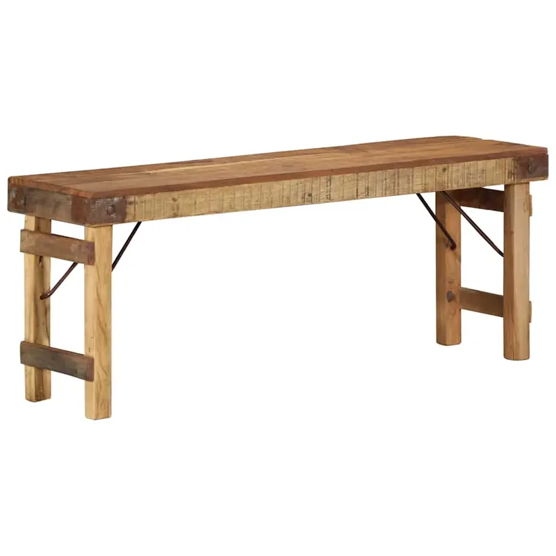 Banco Natural 110 x 35 x 46 cm Madera Vieja Recuperada