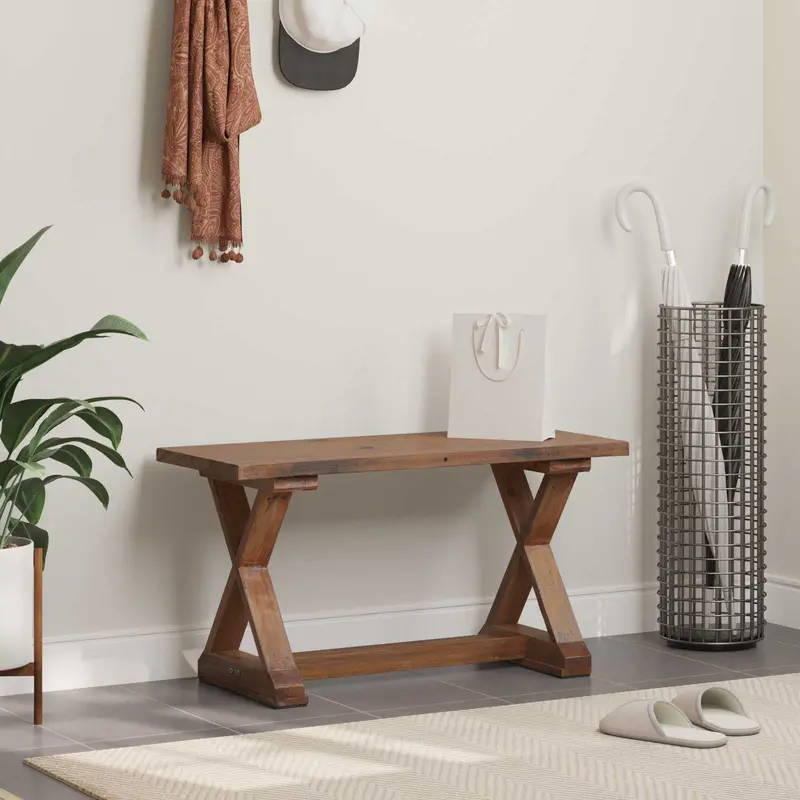Banco Natural 85 x 35 x 46 cm Madera maciza recuperada