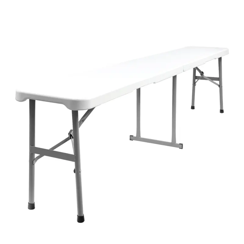 Banco plegable multifuncional, portátil, resistente,multiusos 183x28x44 cm. Color blanco