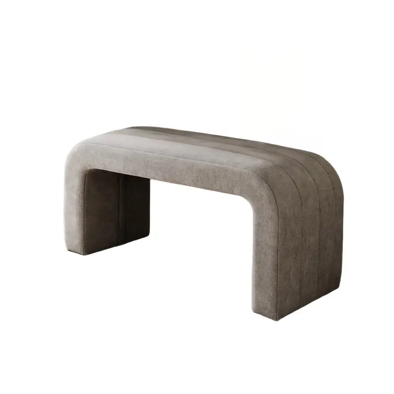 BANCO TAPIZADO GRIS OSCURO