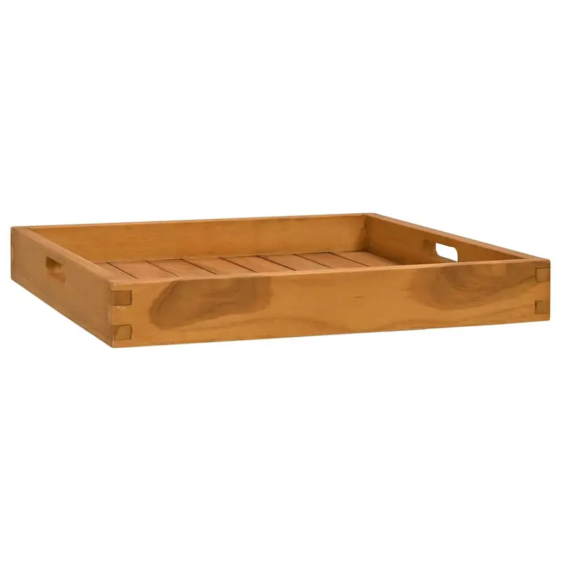 Bandeja de madera de teca maciza 50x50 cm