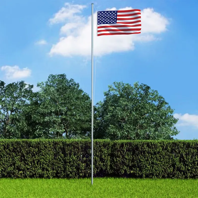 Bandera de Estados Unidos y mástil de aluminio 6,2 m