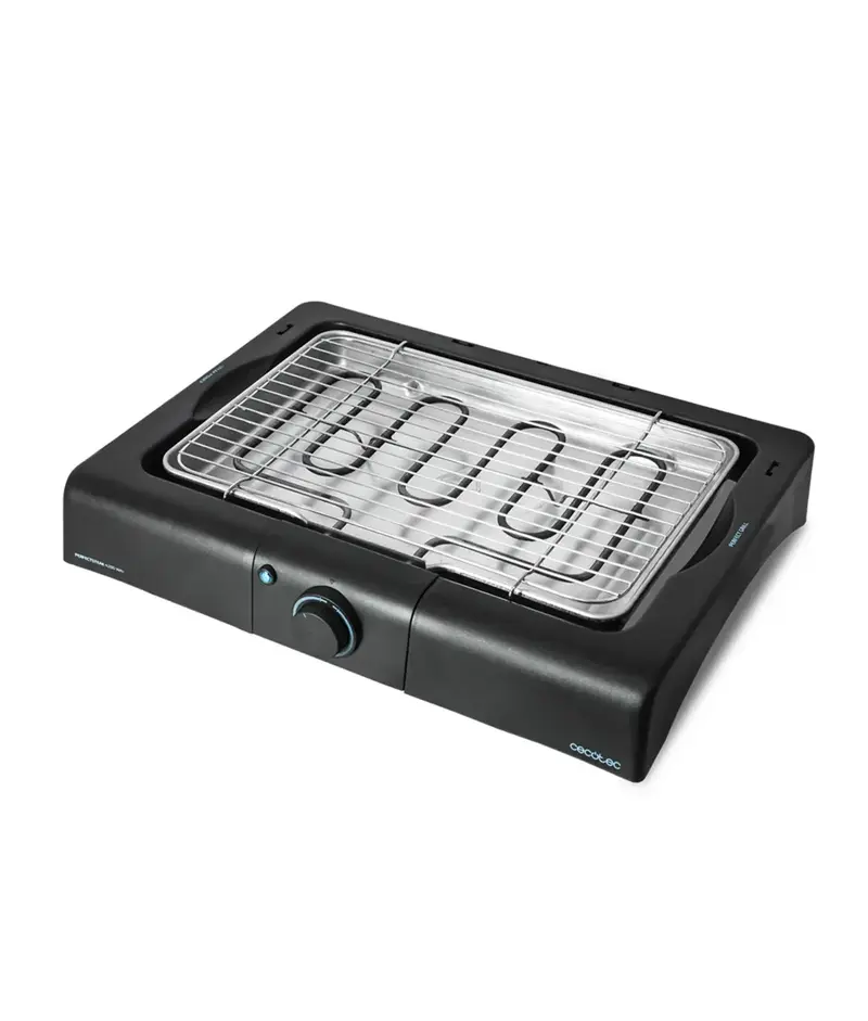 Barbacoa Eléctrica de Sobremesa 2400W con parrilla ajustable de acero inoxidable Cecotec