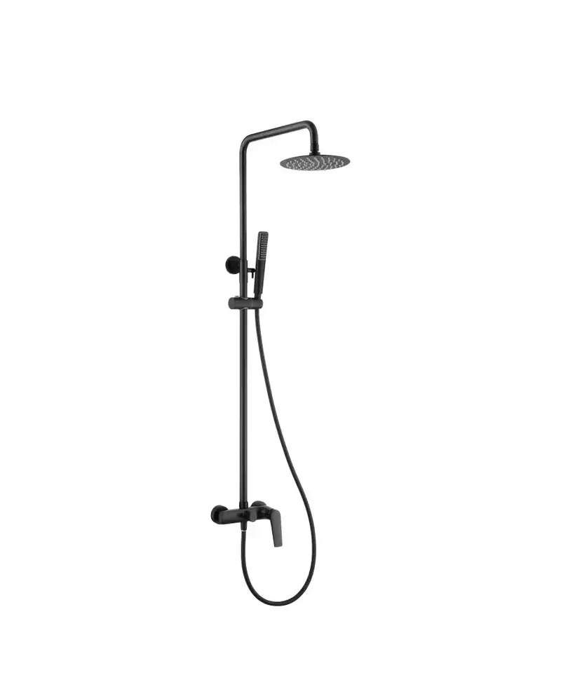 Barra de ducha Imex Delos | Monomando extensible | Negro mate