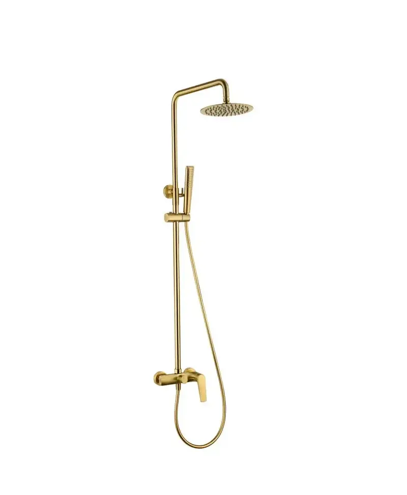 Barra de ducha Imex Delos | Monomando extensible | Oro cepillado