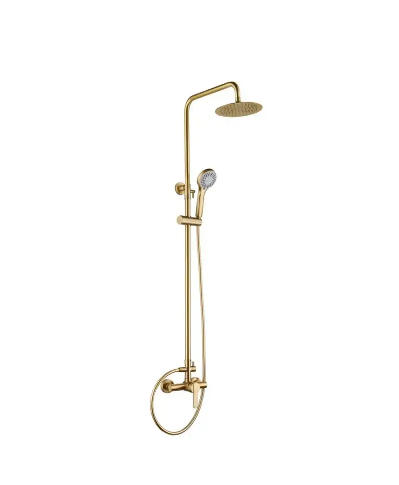 Barra de ducha Imex Roma | Monomando extensible | Oro cepillado