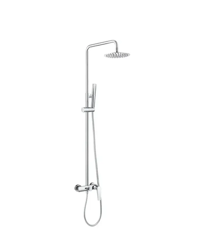 Barra de ducha monomando extensible de acero inoxidable con acabado cromado Delos de Imex