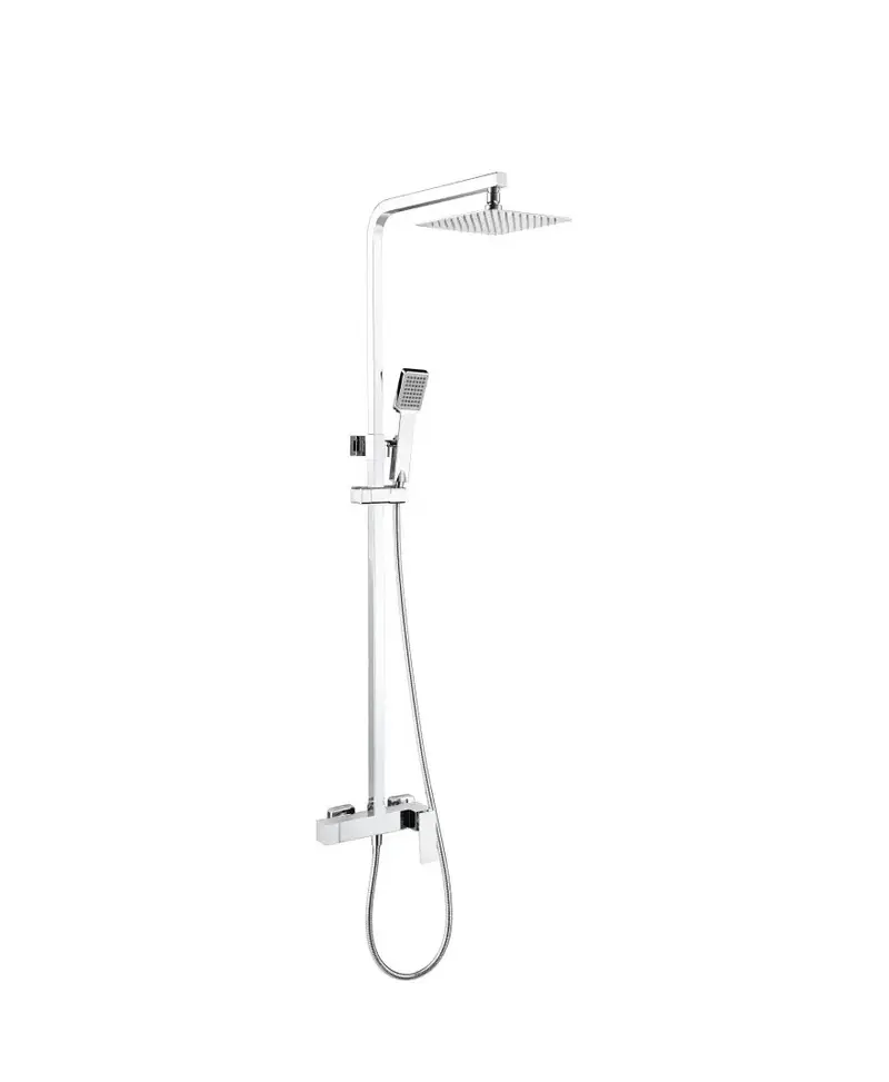 Barra de ducha monomando extensible en acero inoxidable con acabado cromado Pisa de Imex