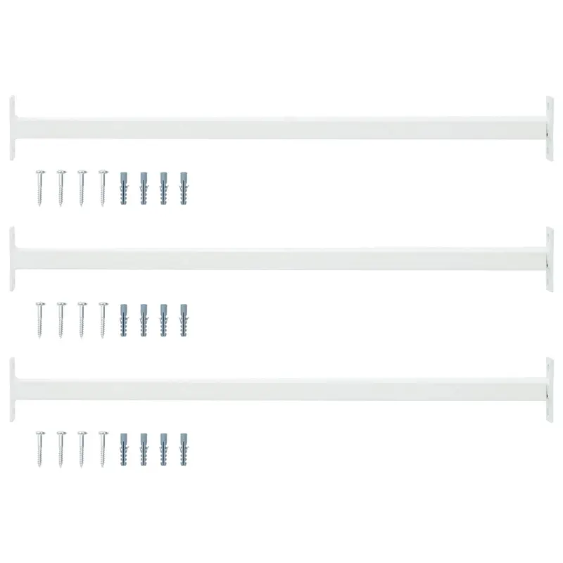 Barra de seguridad ajustable para ventanas 3 pcs Acero