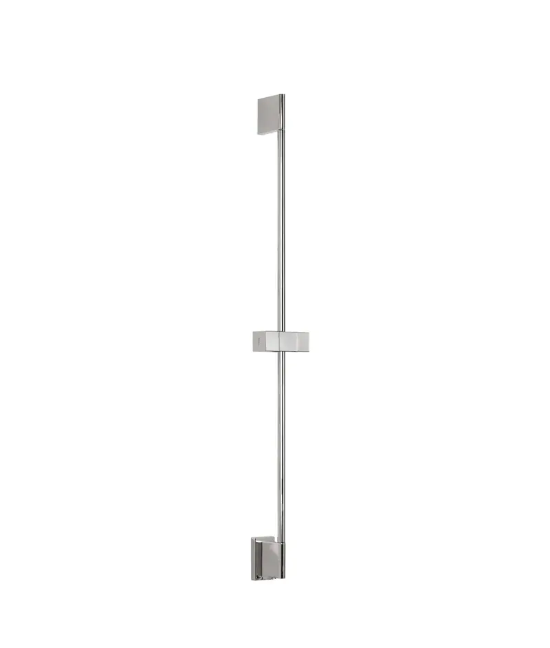 Barra deslizante para ducha con soporte orientable fabricada en acero con acabado cepillado TRES