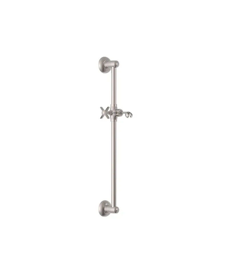 Barra para ducha con acabado acero y soporte deslizante y orientable para ducha de mano Tres Clasic Tres