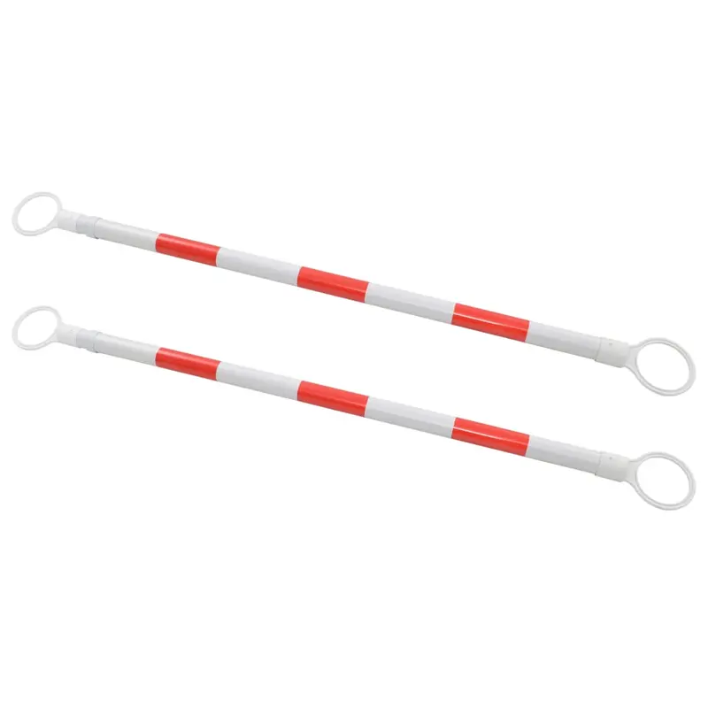 Barras retráctiles de cono de tráfico 2 uds plástico 116-197 cm