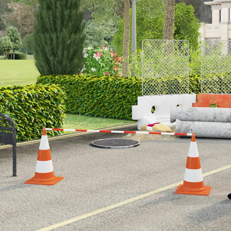 Barras retráctiles para conos de tráfico 10 uds ABS 116-197 cm