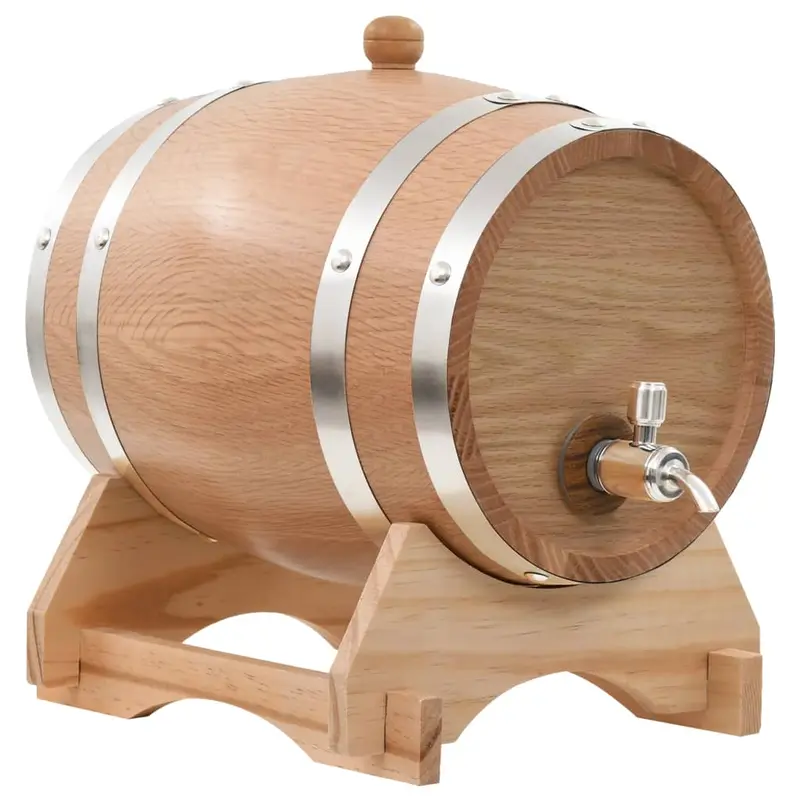 Barril de vino con grifo madera roble macizo 6 L