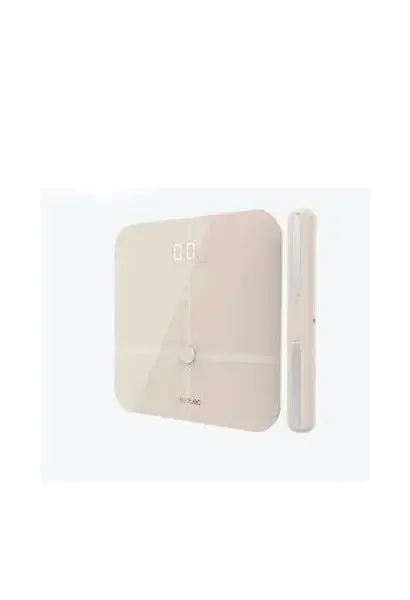 Báscula de baño con barra para medición Surface precisión 10600 Smart Healthy Pro Beige Cecotec