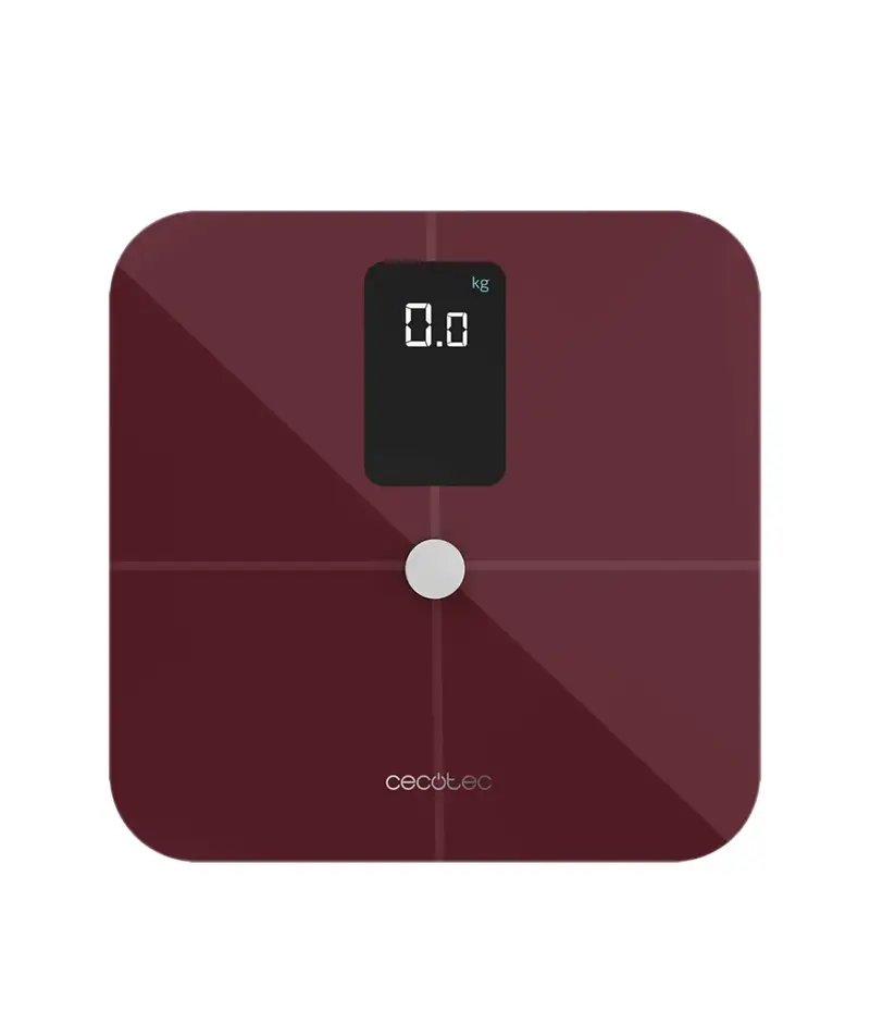 Báscula de baño Inteligente Surface precisión 10400 con medición de Bioimpedancia y APP para 15 parámetros de salud Cecotec